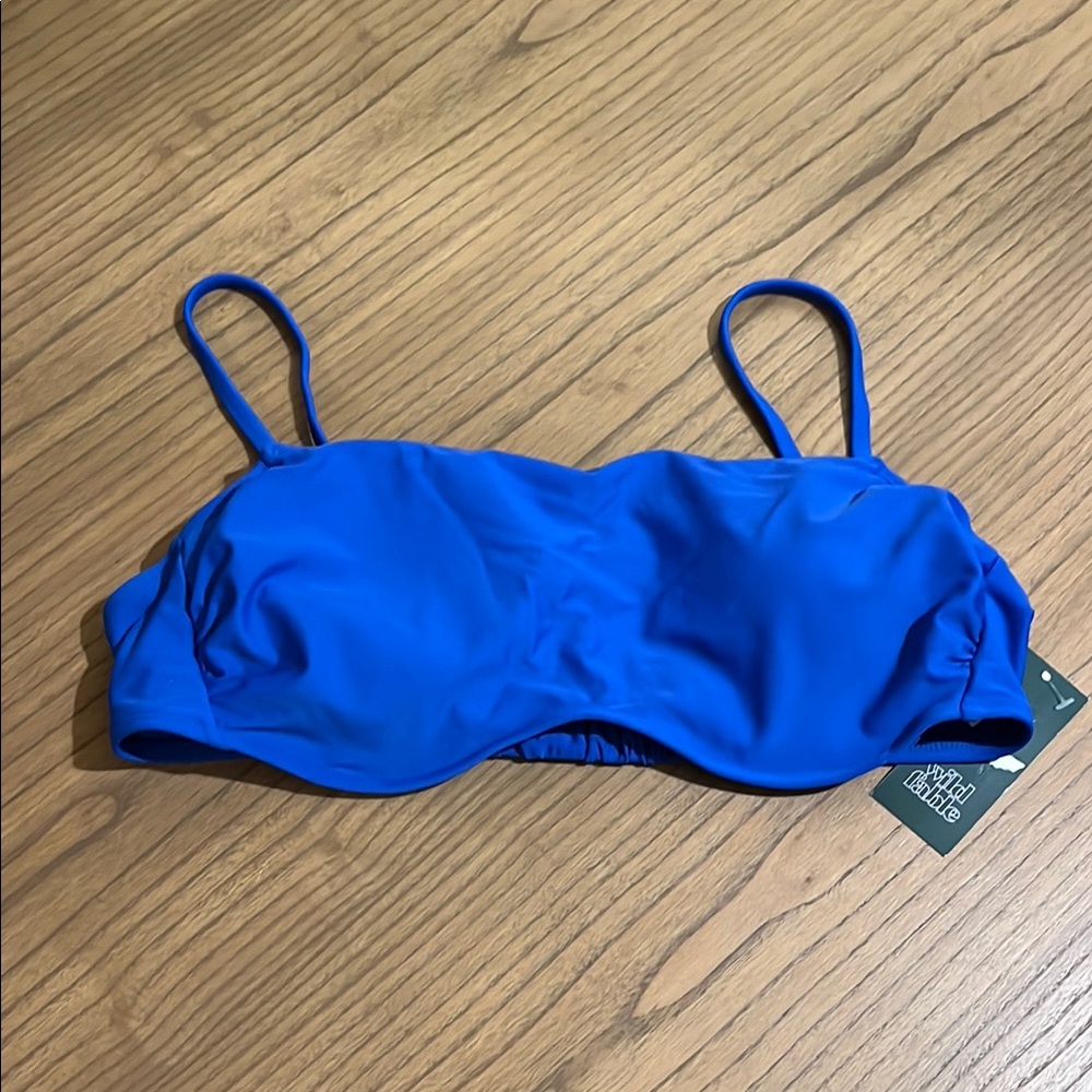 Wild Fable Blue Bandeau Bikini Top Minimalist Design
